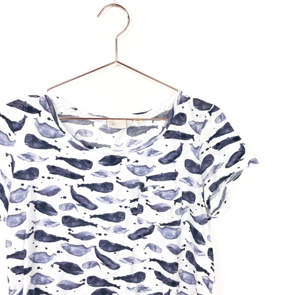 Anthropologie Tops - Anthropologie Postmark Whale Print Tee